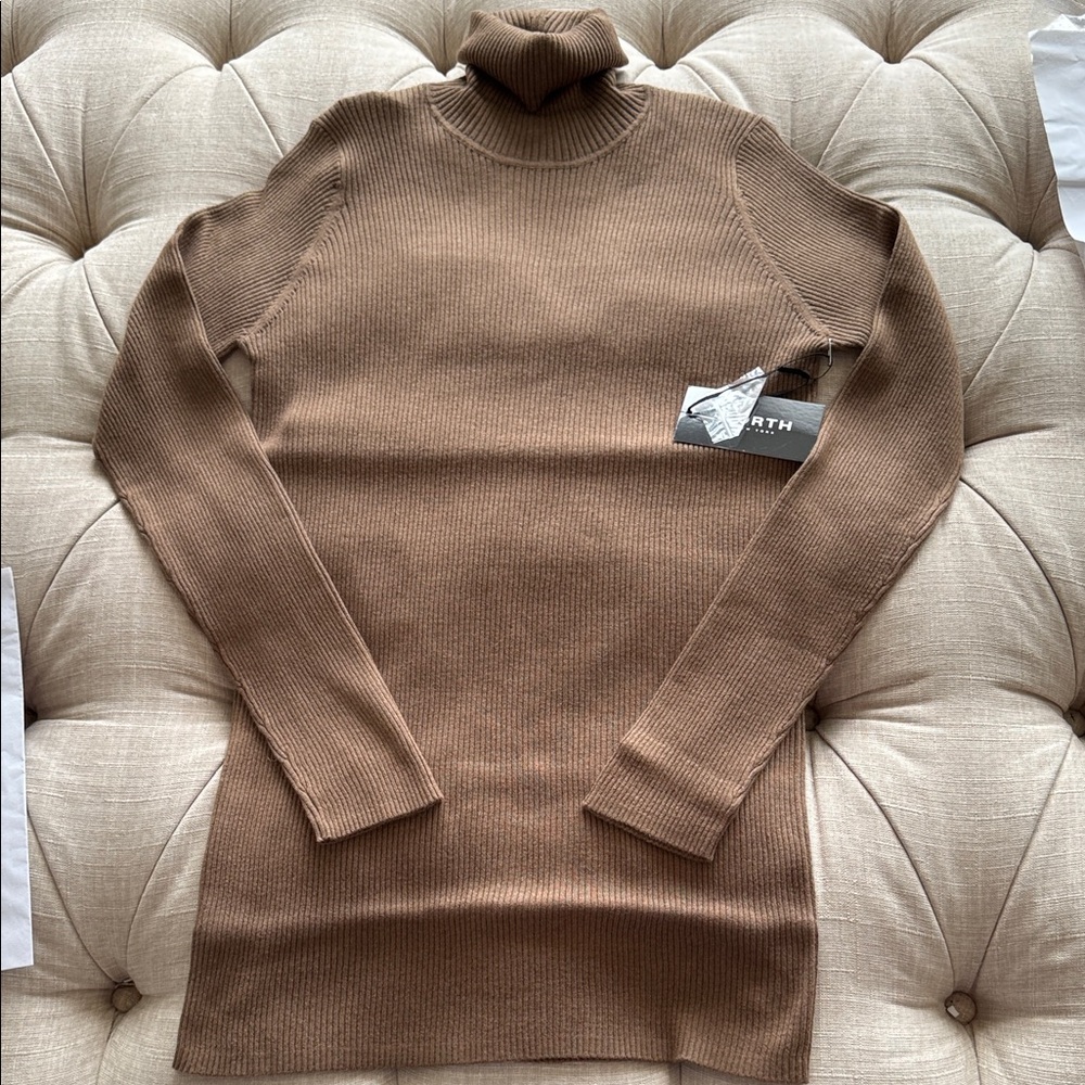 New Worth Tan Ribbed Sweater - Picture 2 of 9